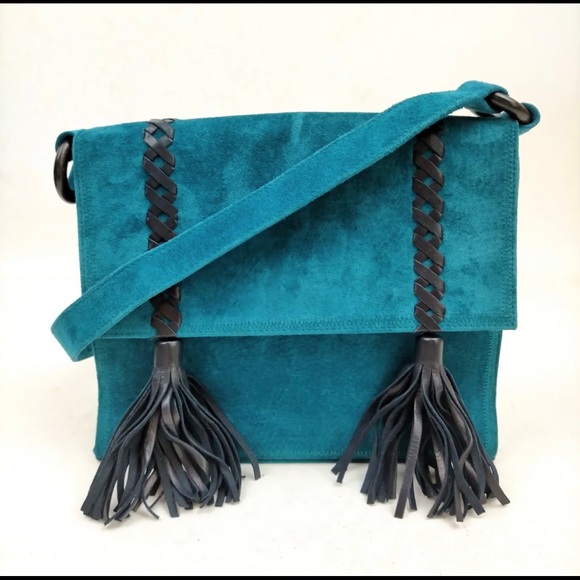 Yves Saint Laurent Handbags - YSL YVES SAINT LAURENT BLUE SUEDE PURSE HANDBAG RARE DONT MISS OUT! 😇